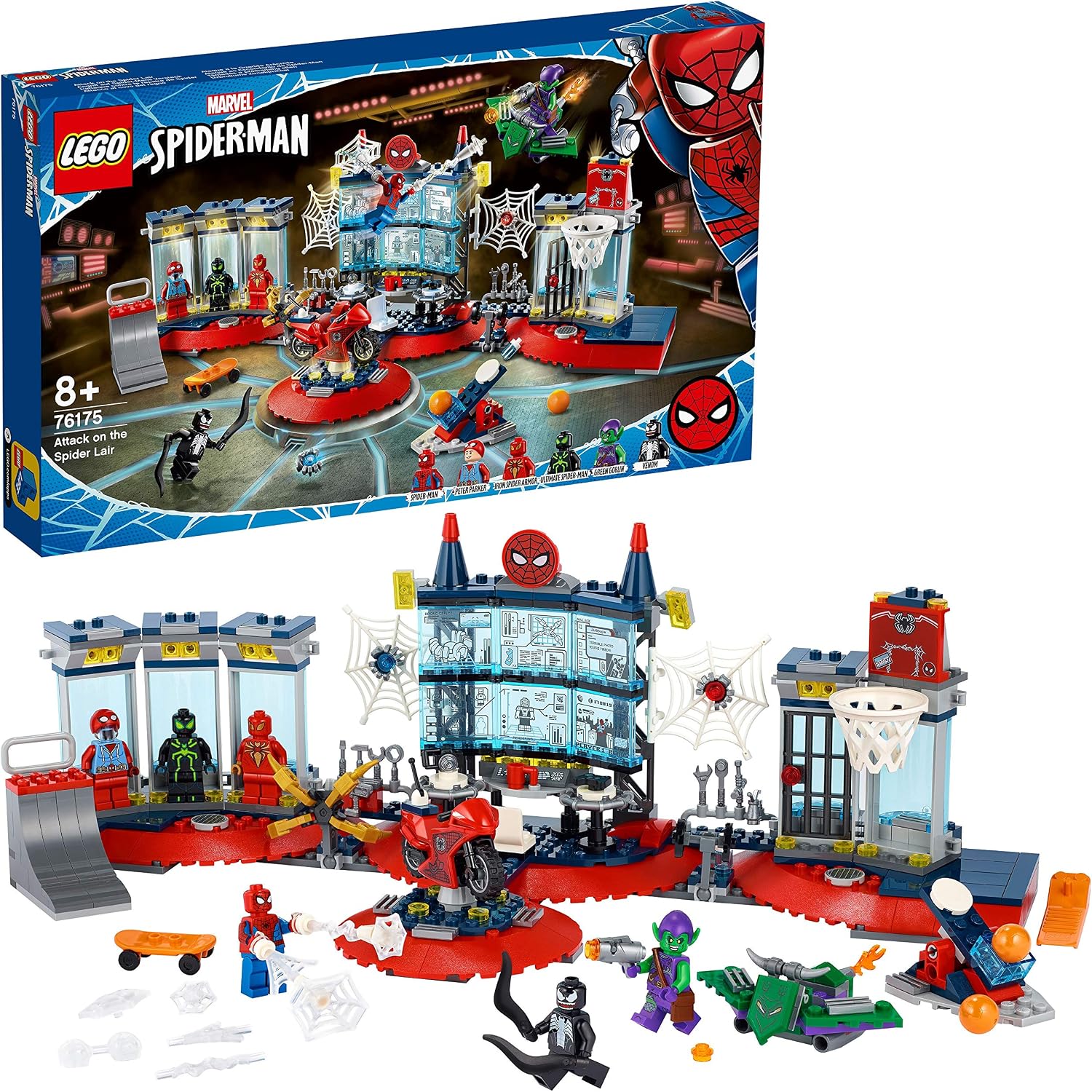 LEGO 76175 Super Heroes Attack on the Spider Lair, Multi-color, Emballage standard