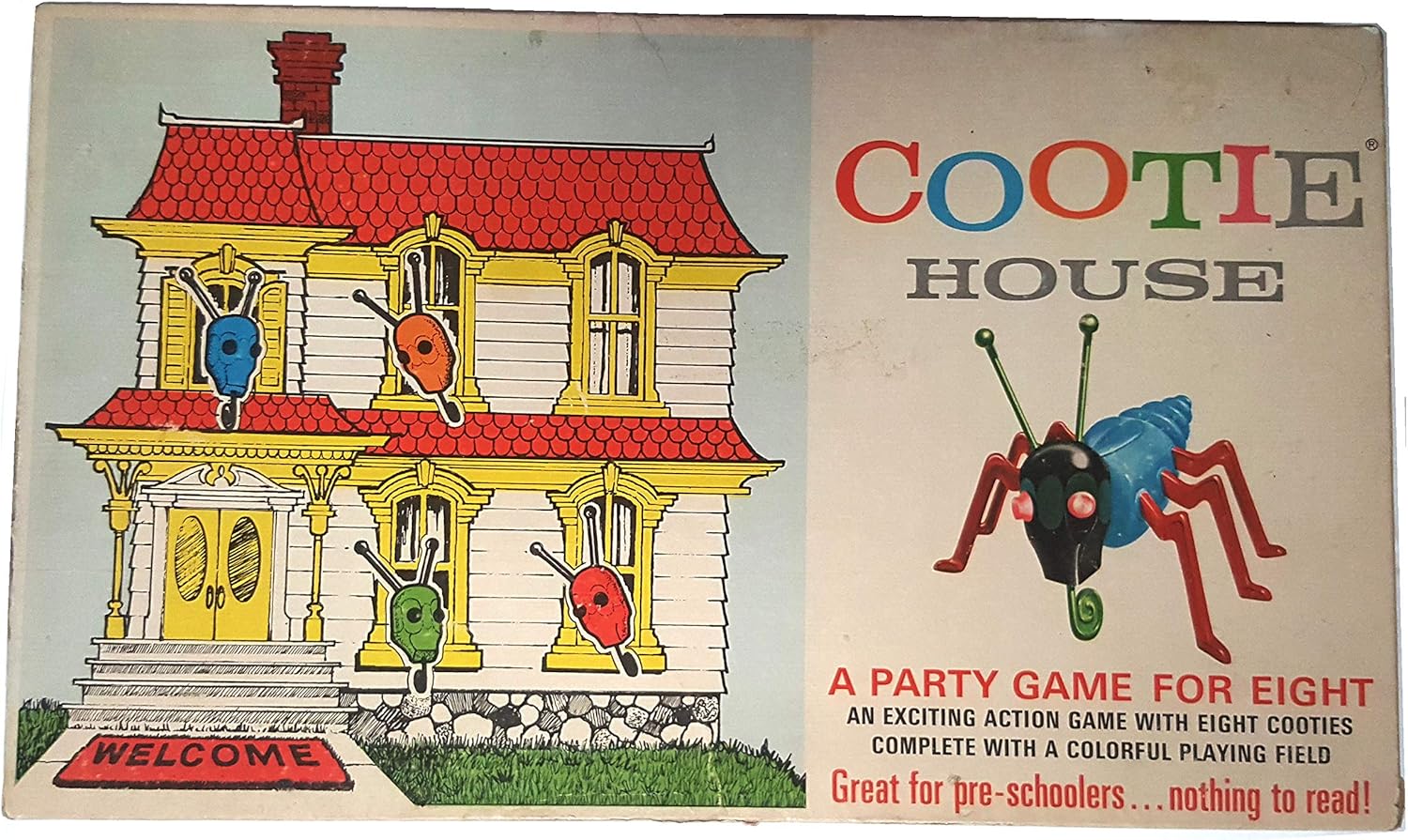 Vintage Cootie House Cootie Bug Game 1966 Edition Stacking Games Amazon Canada