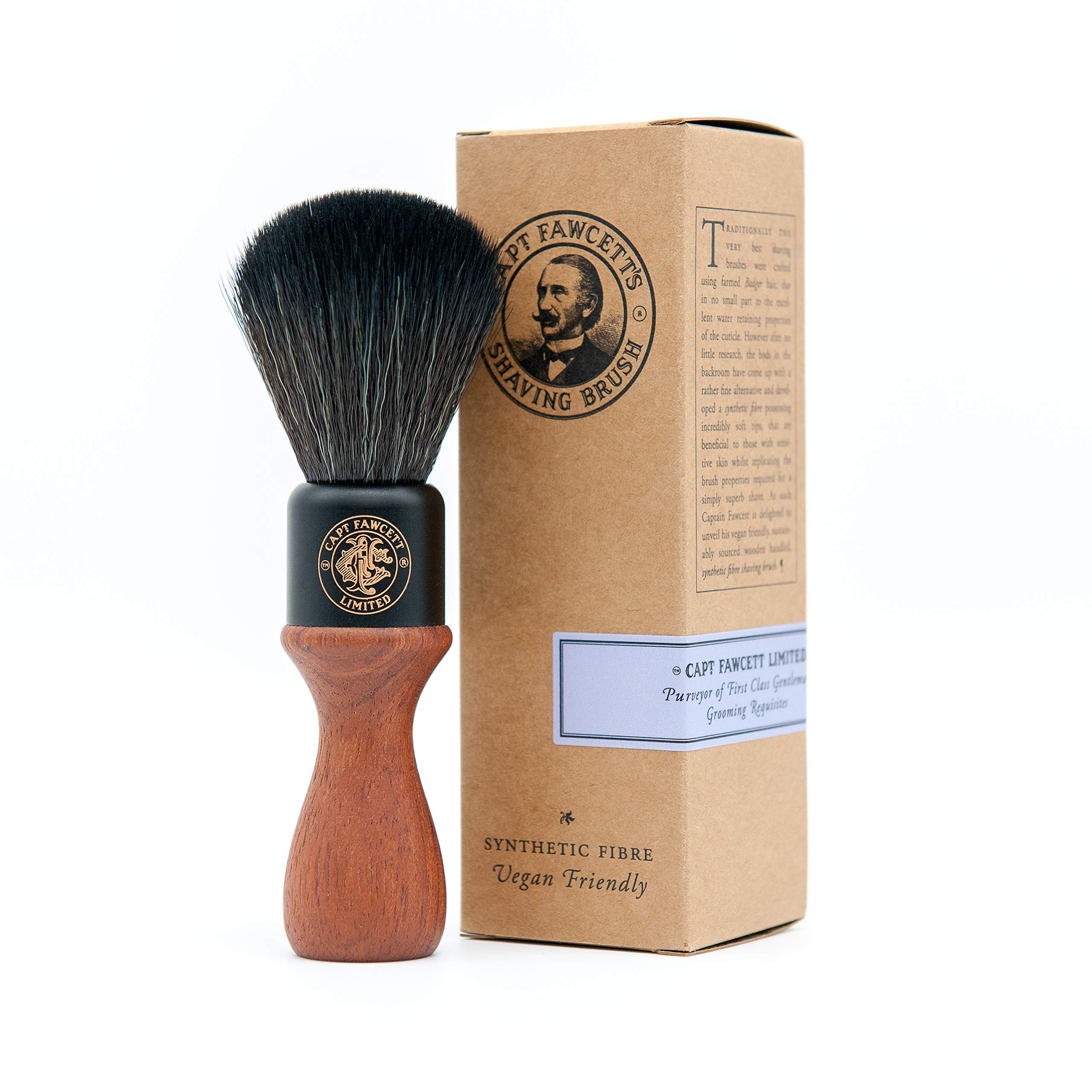 Captain Fawcett Synthetic Shaving Brush Wood Handle Captain Fawcett 400 g