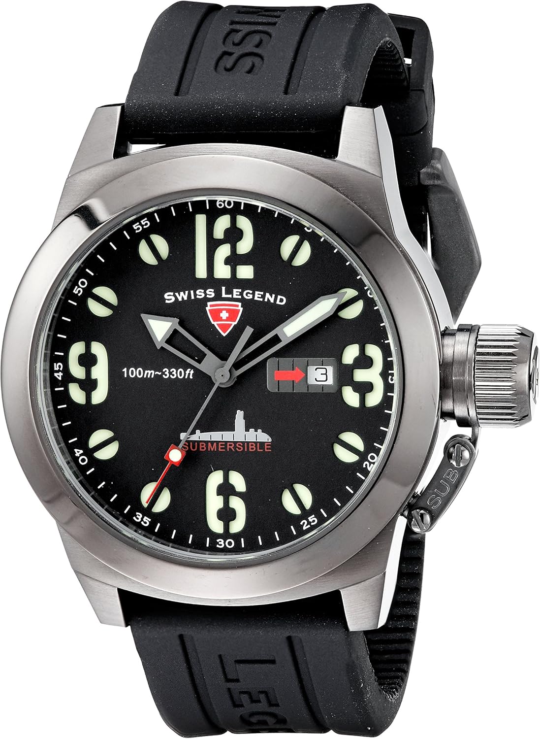Amazon.com: Swiss Legend Men's 10543-GM-01 Submersible Analog Display