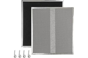 POKIN Upgrade HPF30 Charcoal Range Hood Non-Ducted Filter (with Clips), for Broan Nutone S97020466 Series Range Hood 14.6” x 12.8” x 0.14” Traps Odors Grease Filters Type XC - 2 Pack
