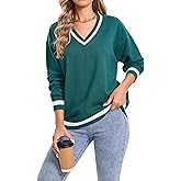 Ystguic Women V Neck Cozy Lightweight Pullover Sweaters