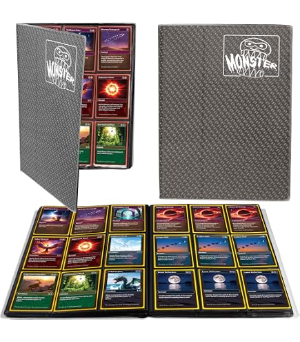 monster trading card binder Junmei 4-Pocket PU & Business Card with Zipper Portfolio Sleeve for Ultimate Guard Pages you cant add extra pages to this binder. The Original Monster Trading Card
