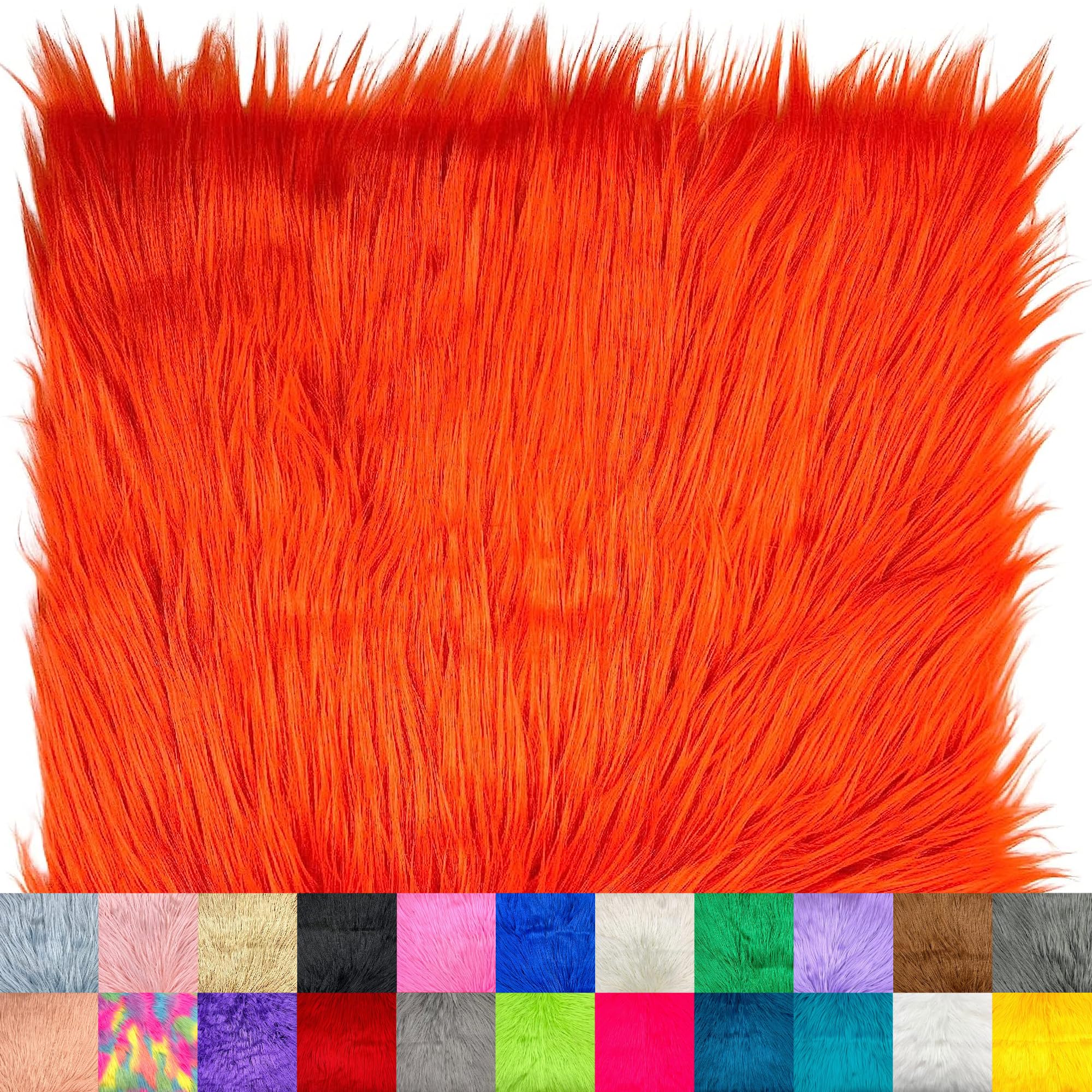 Ice Fabrics Faux Fur Fabric Squares - 14x14 Inches