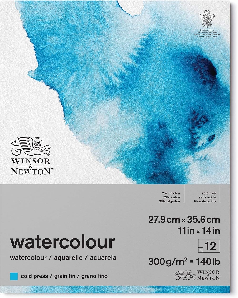 Winsor & Newton Watercolour Paper Pad 300 g/m² Cold Pressed 12 Sheets