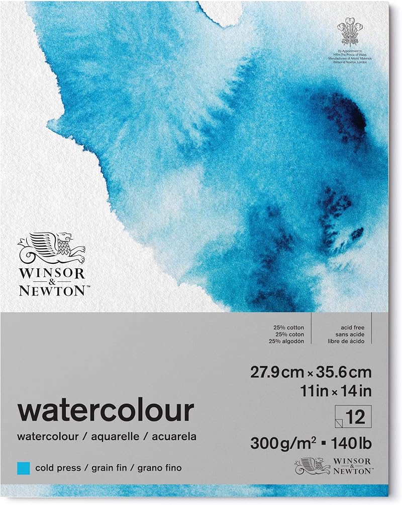 Winsor & Newton Watercolour Paper Pad 300 g/m² Cold Pressed 12 Sheets