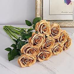 IUKnot Artificial Rose 10pcs Open Flower Bouquet