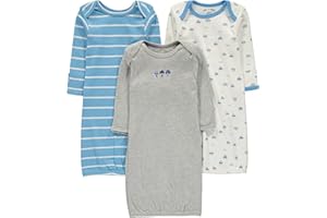 Wan-A-Beez Baby Boys' and Girls' 3 Pack Printed Gowns