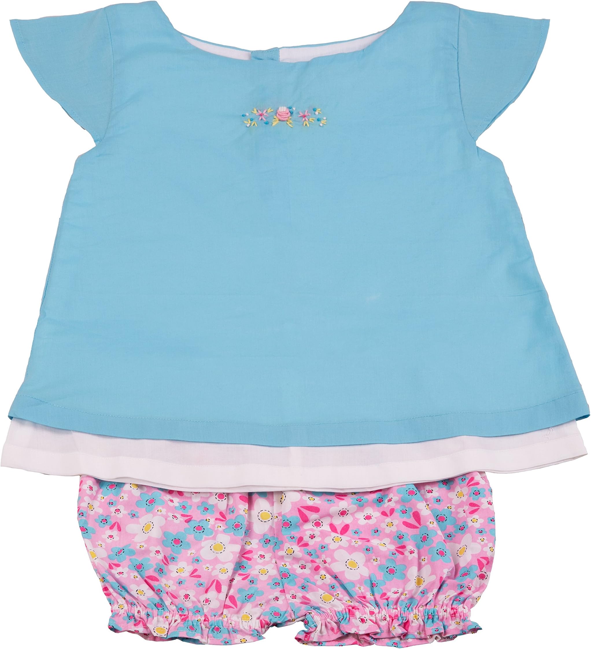 Soleil Girls' Wear - Bubblegum Blouse & Bloomers - Blue (2 Years)