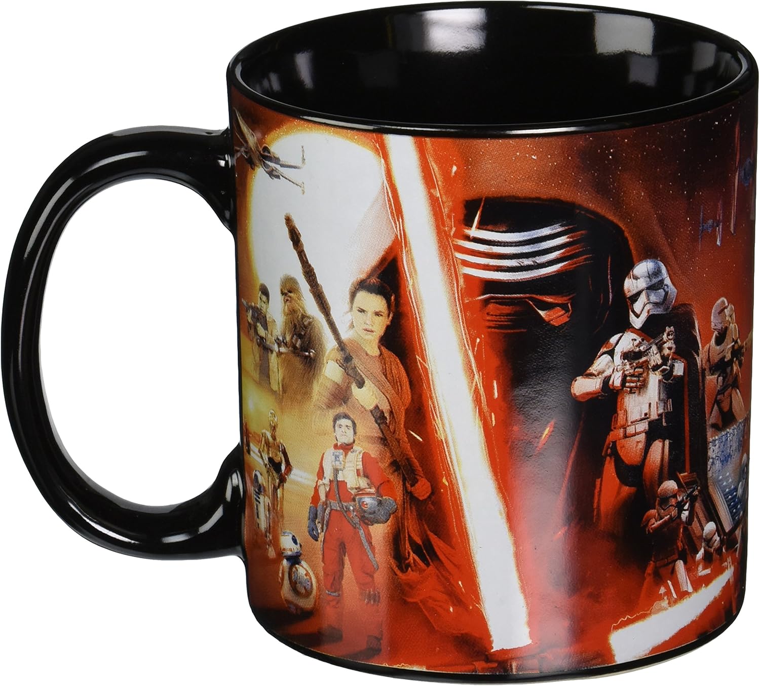 The Force Awakens Captain Phasma Poster Jumbo Ceramic Mug 20 Ounces Silver Buffalo Se0534 Star Wars Episode 7 Home Kitchen Coffee Cups Mugs