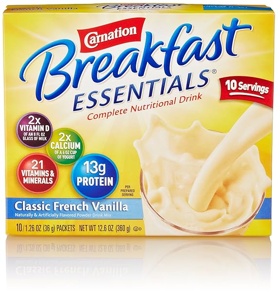 CARNATION BREAKFAST ESSENTIALS, CLASSIC FRENCH VANILLA POWDER, 10...