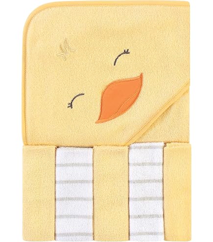 Hudson Baby Unisex Baby Animal Face Hooded Towel, Nerdy...