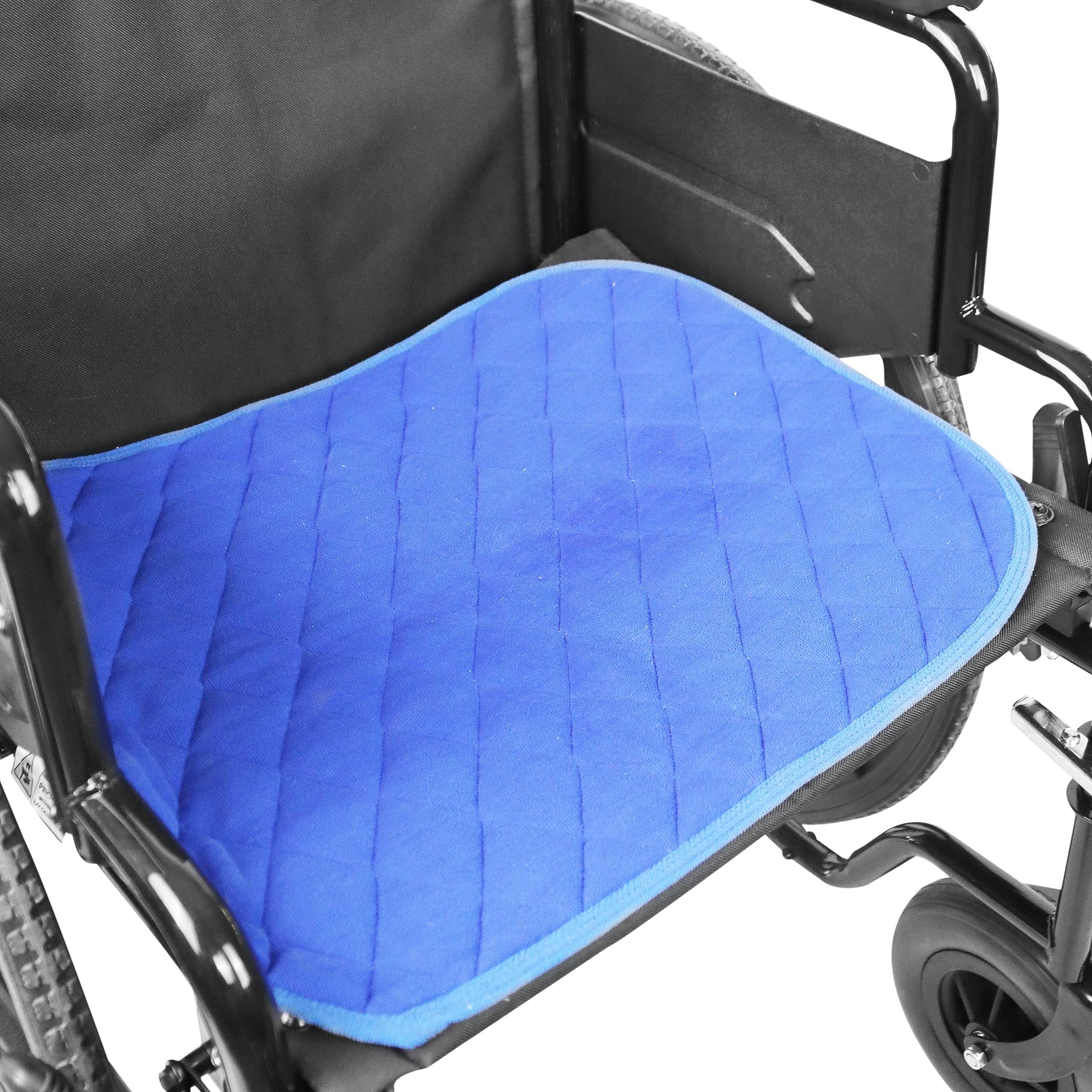 KMINA Incontinence Chair Pads Washable 5 Layers (16" x 20"), Non-Slip Absorbent Protector for Wheelchairs, Reusable - Made in Europe
