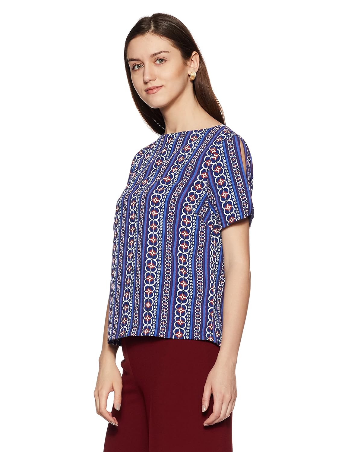 allen solly women's regular fit synthetic shirt