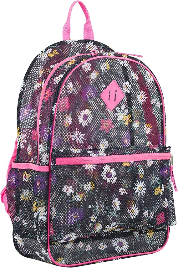 Eastsport Mesh Backpack, Floral Mesh/Pink Sizzle Casual