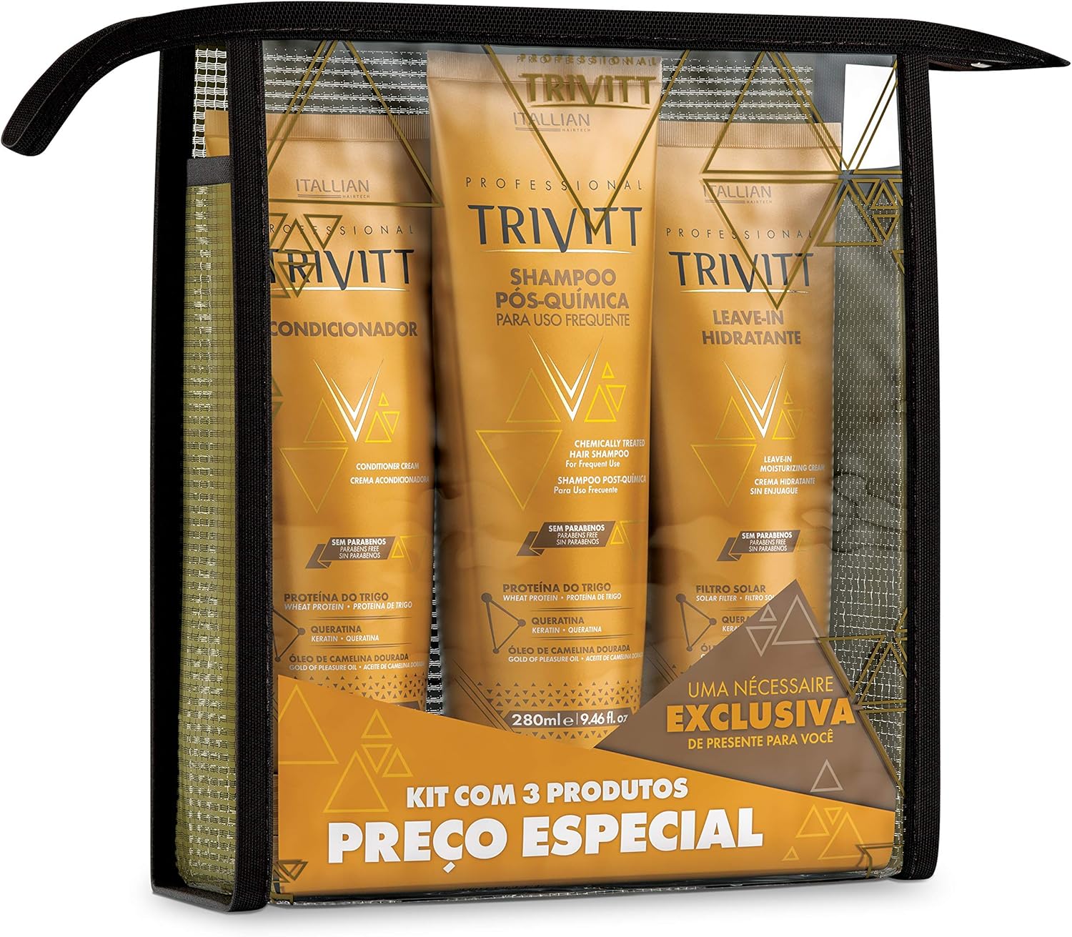 Banner Manuten��o Trivitt (home-Care) - contendo Shampoo P�s-Qu�mica para uso frequente + Condicionador Trivitt + Hidrata��o Intensiva