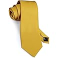 GUSLESON Classic New 3.15"（8cm） Men's Solid Color Necktie Wedding Business Tie + Gift Box