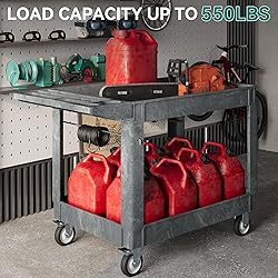 YITAHOME Utility Cart on Wheels, 550 lbs 2 Shelf