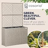 CASARIA Polyrattan Planter with Cream Trellis 146 x 83 x 30.5 cm Set of 3 view 7