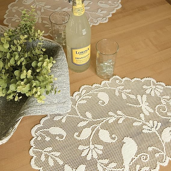 Amazon.com: Heritage Lace Bristol Garden Placemat, 14" x 20", White