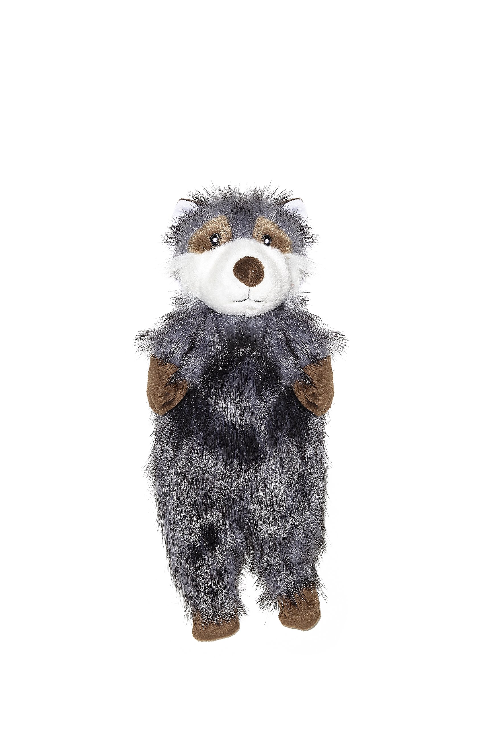 Pistachio Pet Plush Dog Toy - Unstuffed Raccoon With Squeaker. (Small)