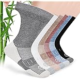 NOLUNT Diabetic Socks for Men,6 Pairs Crew Mens Diabetic Neuropathy Socks for Men Size 9-11/10-13/13-15