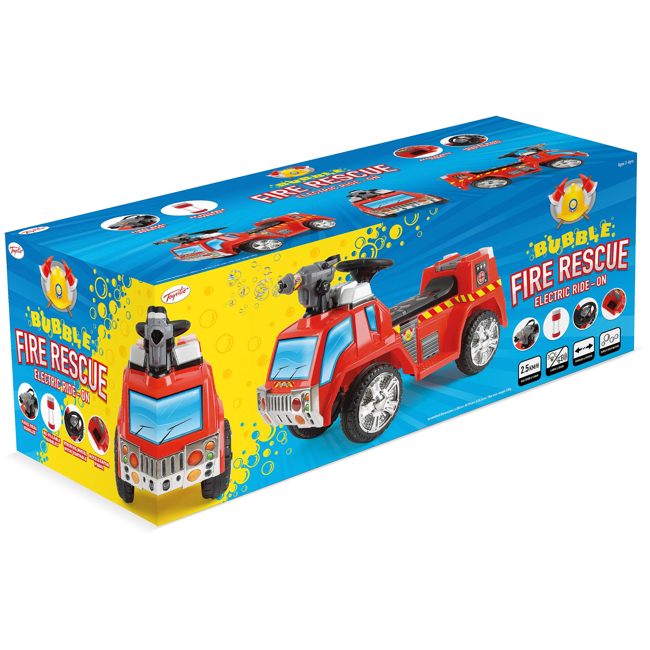 bubble fire rescue electric ride on
