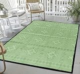 ARSUK Outdoor Plastic Rug 150x100cm Weatherproof Reversible Pattern