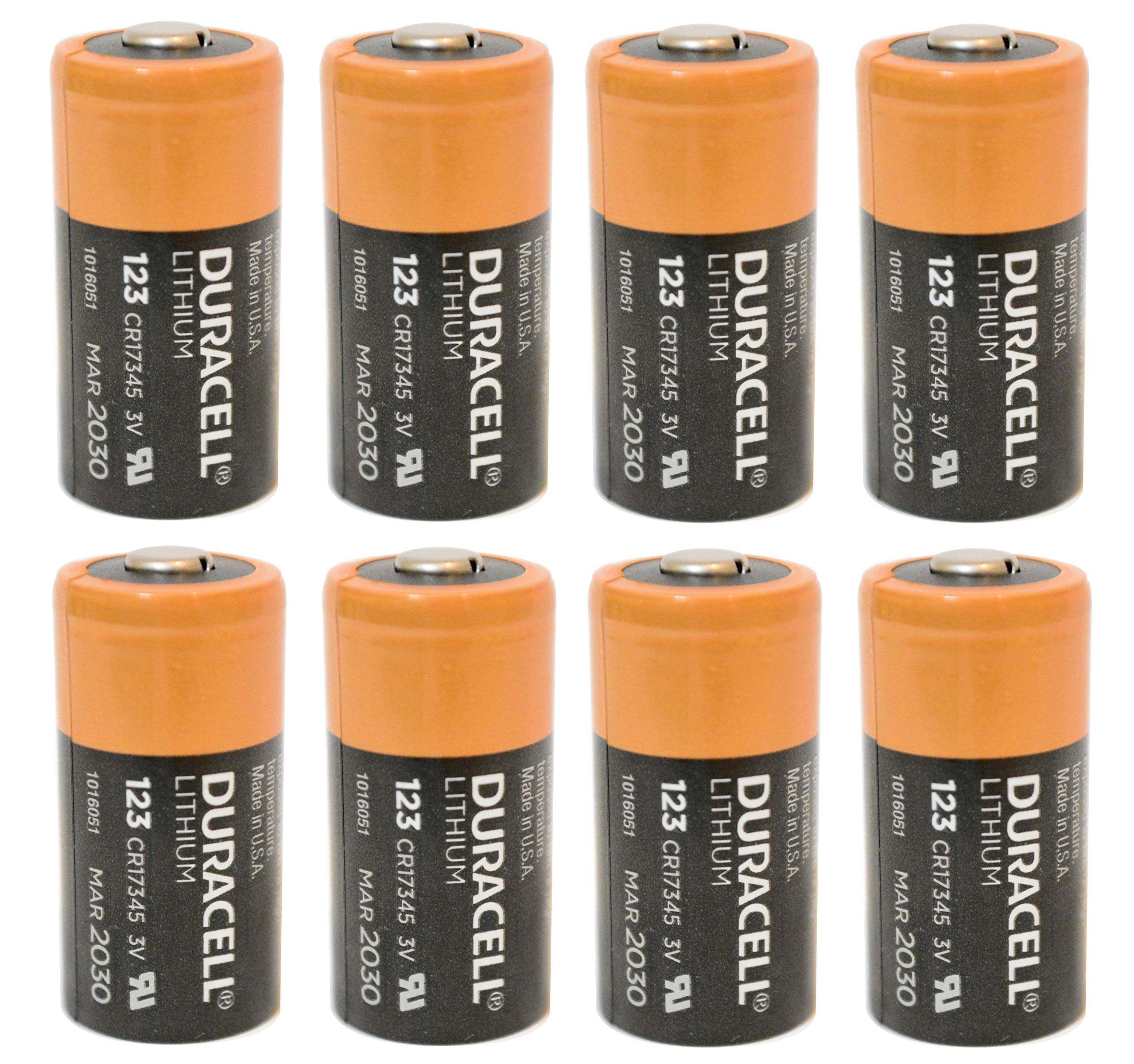 DL123A Duracell Ultra Lithium 8 Batteries-CR123A