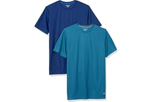 Amazon Essentials Men's Moisture Wicking Breathable Active Performance Tech Gym T-Shirts, Pack of 2