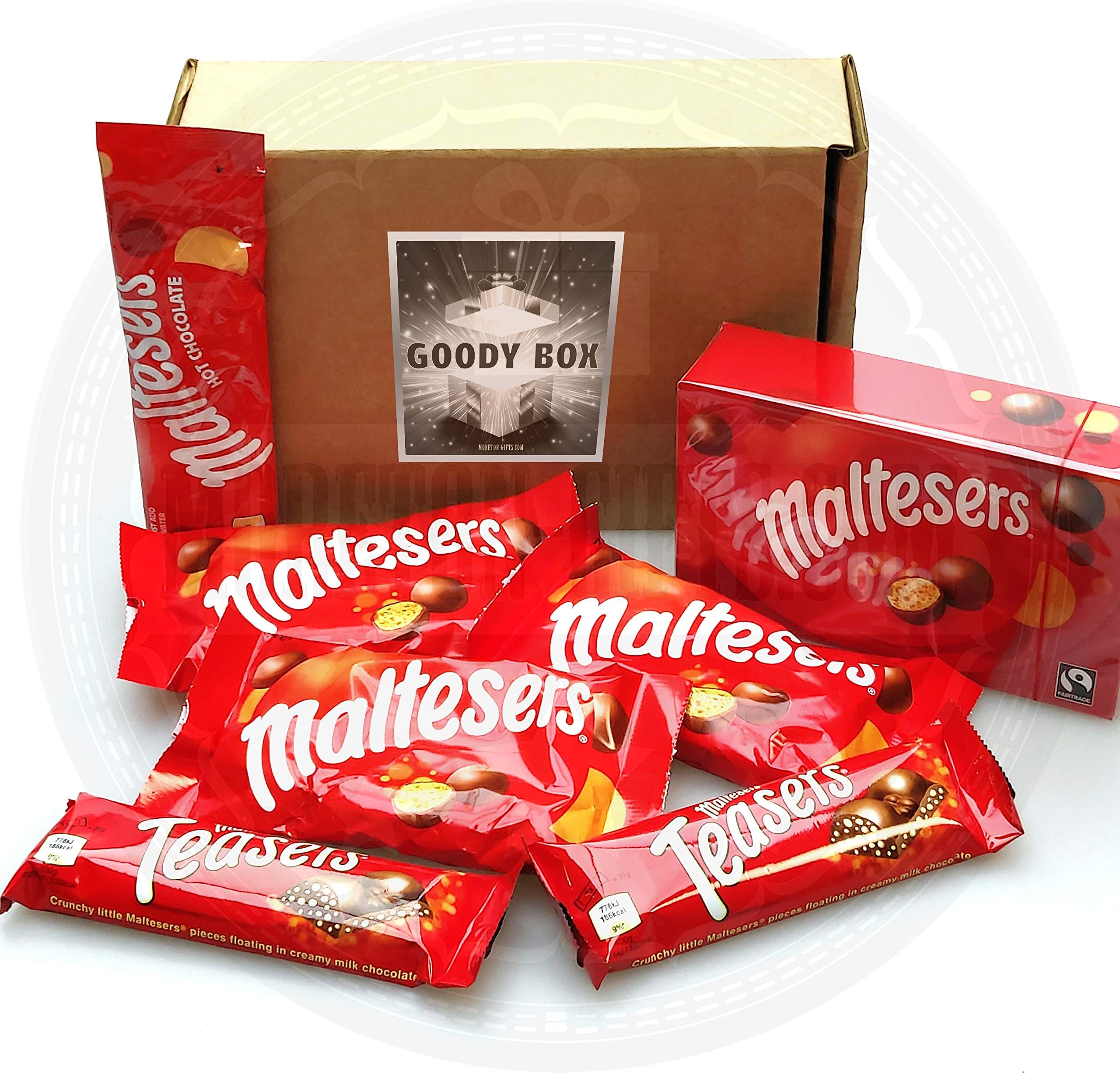 Maltesers Goody Box - Maltesers Carton, Bars, Bags and Hot Chocolate Sachet - by Moreton Gifts®