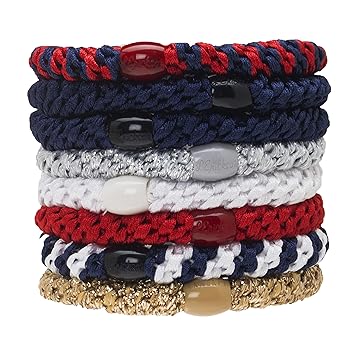 Amazon Com L Erickson Grab Go Ponytail Holders Americana