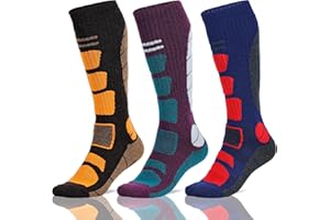 HROMEC Ski Socks Merino Wool Thermal Knee High Winter Snowboard Sport Socks Men Women, Hunting