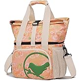 SUNNY BIRD Dual Compartment Lunch Bag Insulated Lunch Box for Women and Men (Grapefruit Pink)