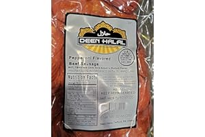 Deen Halal Sliced Pepperoni Flavored Beef Sausage 2lb (2 pack) Total 4lb