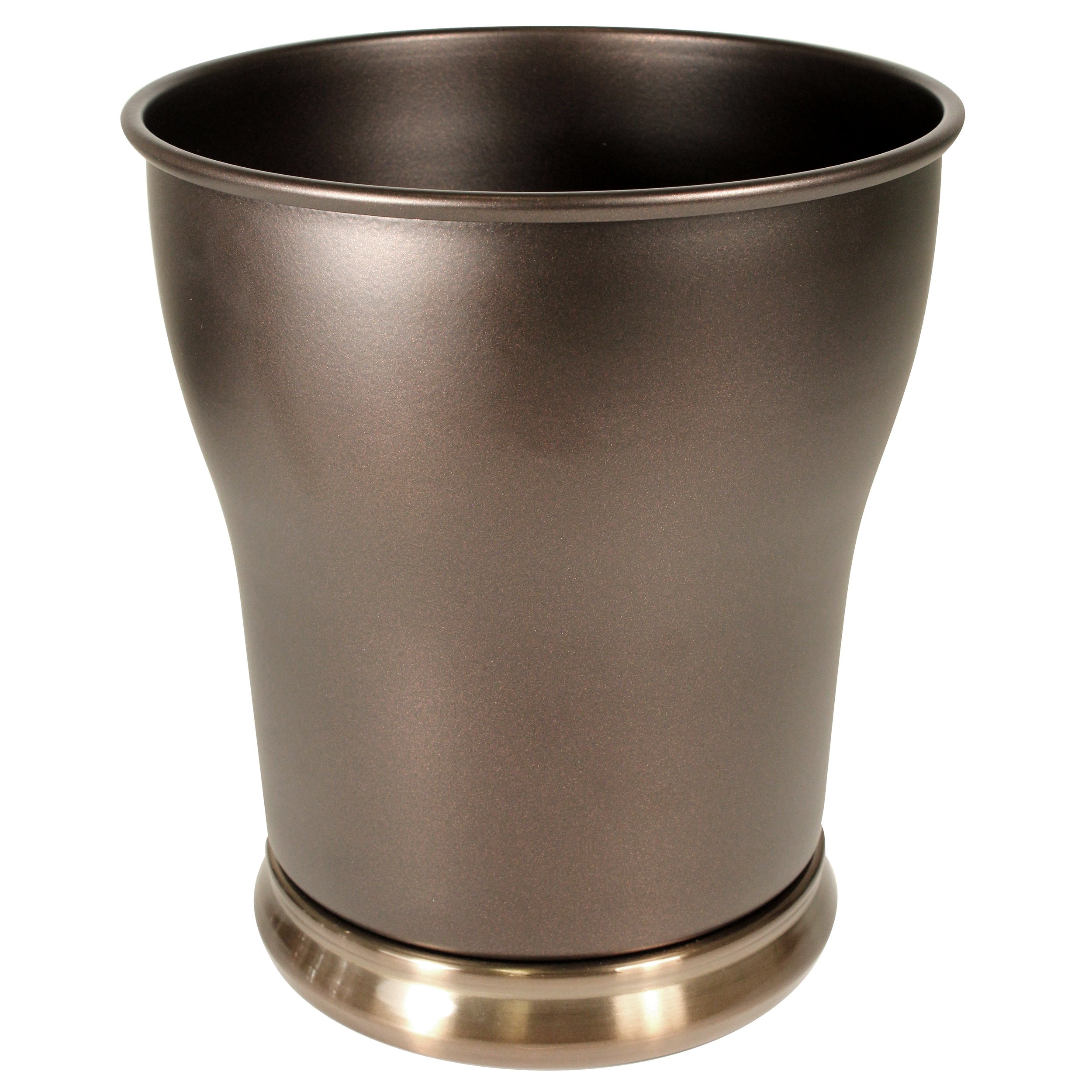 Mdesign Decorative Round Small Trash Can Wastebasket Garbage