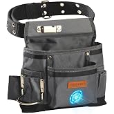 VIDAR TOOLS Small Tool Belt Pouches,Tool Belts for men,magnetic tool belt,11-Pockets,Electrician Construction,Carpentry.Heavy Duty nylon belt with metal buckle.1680D Oxford.