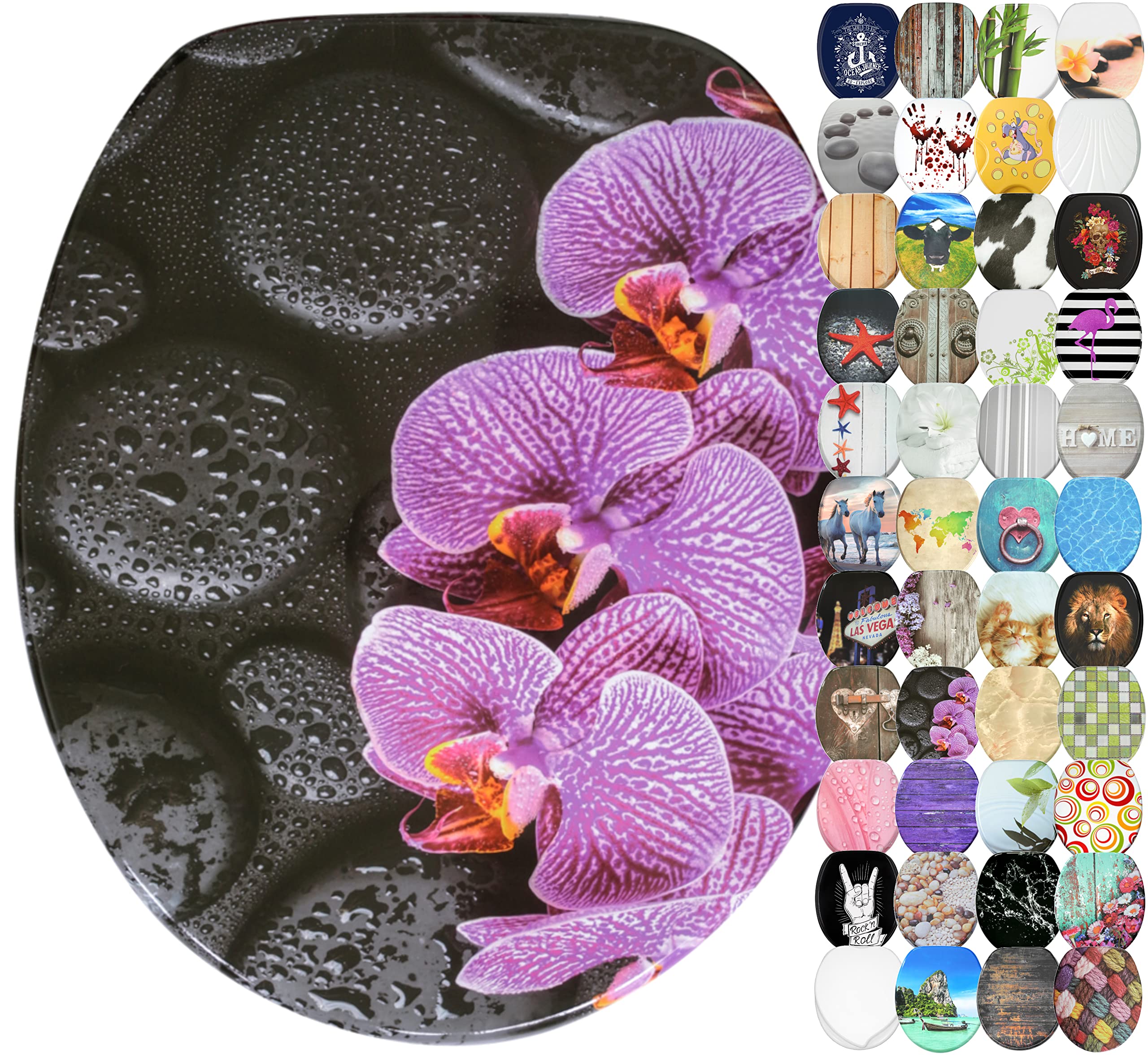 Sanilo Soft Close Toilet Seat, Wide Choice of Beautiful Toilet Seats, Stable Hinges, Easy to Mount (Madeira) โ image 1