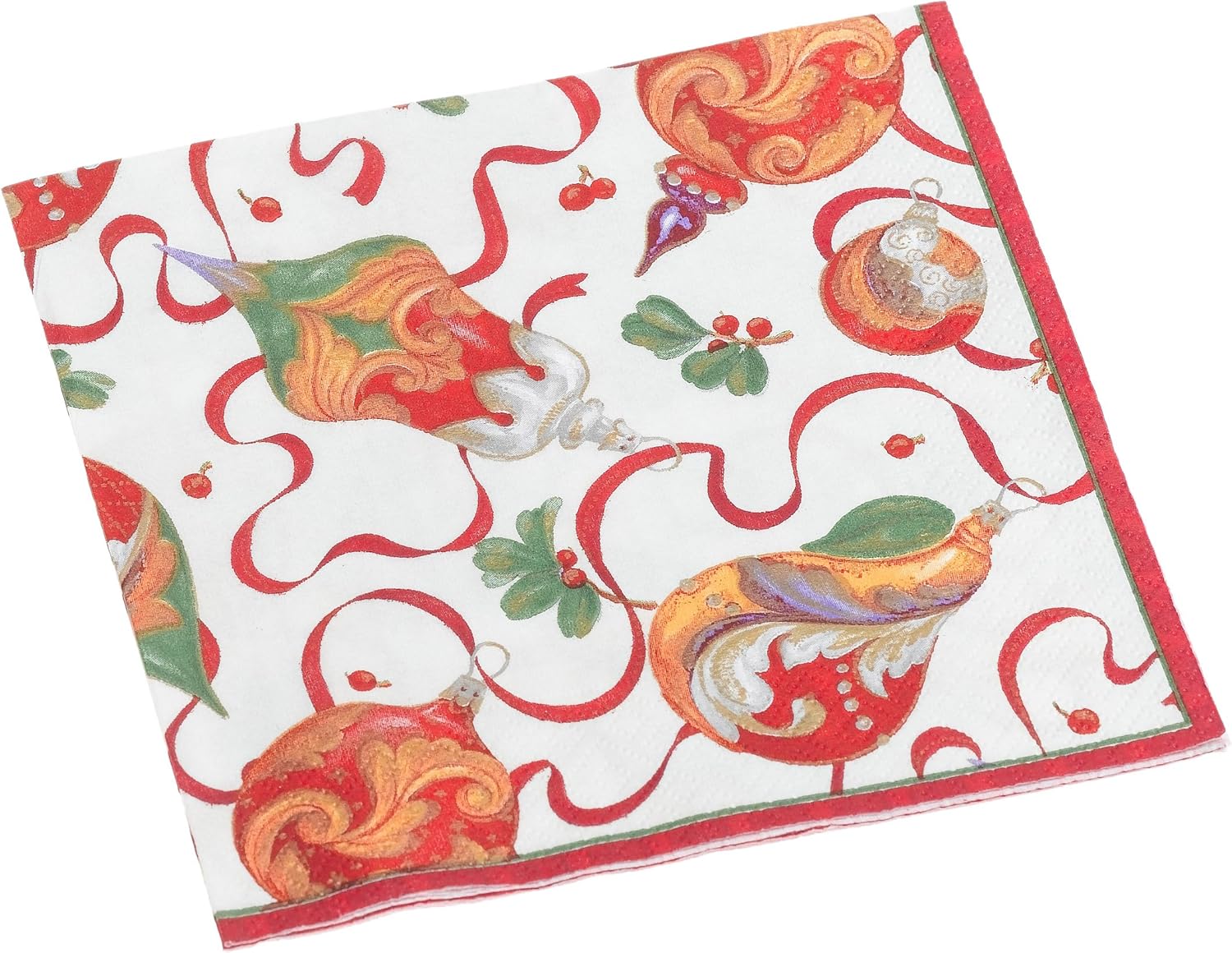 Entertaining with Caspari Christmas Ornaments 2 Paper