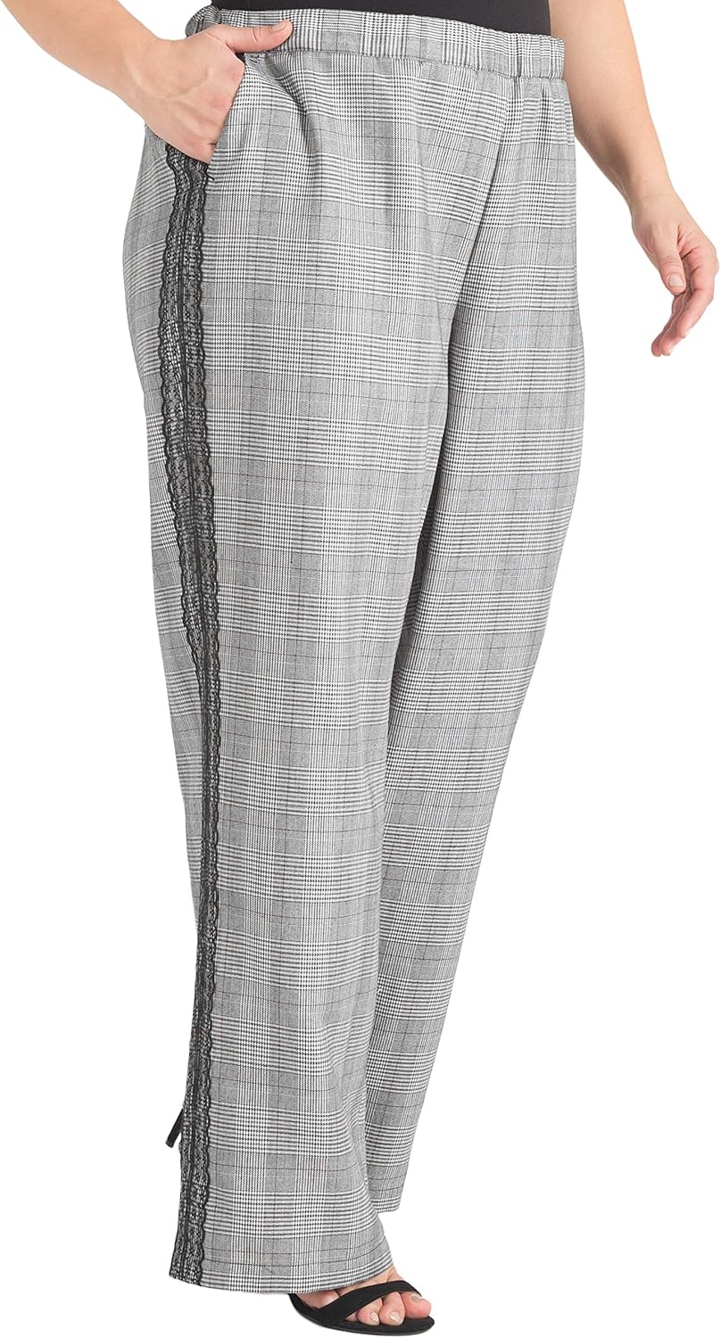 plus size tuxedo stripe pants
