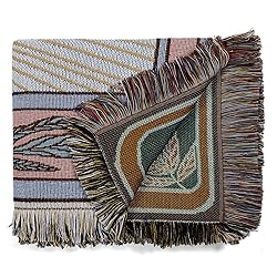 Shesyuki Boho Throw Blanket Reversible Cotton