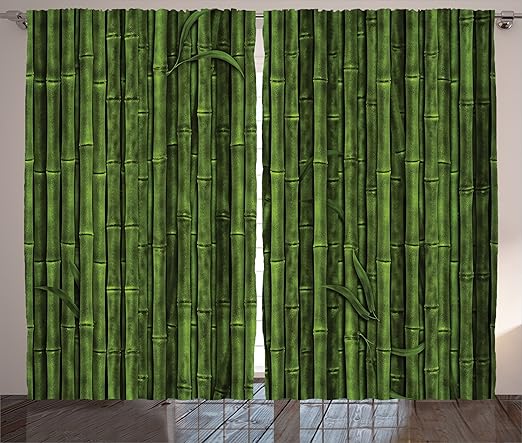 Amazon Com Ambesonne Bamboo House Decor Collection Lined Up Tall
