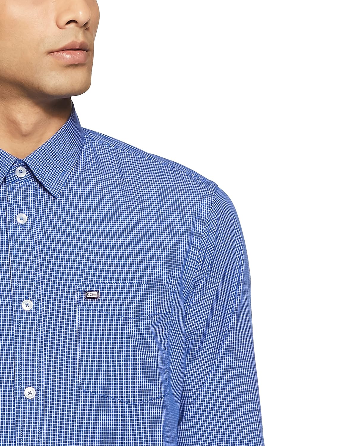 arrow sports men's checkered slim fit cotton casual shirt