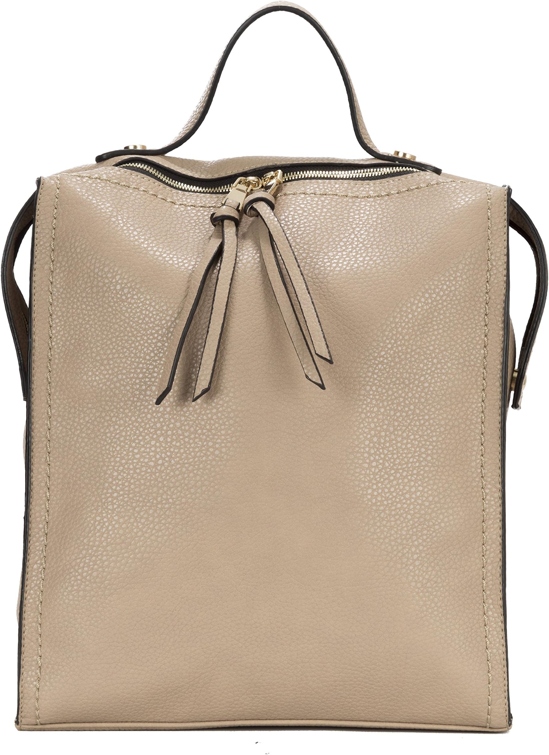 Handbag Republic Women's Vegan PU Leather Designer Handbag Top Handle Tote Convertible Travel Backpack