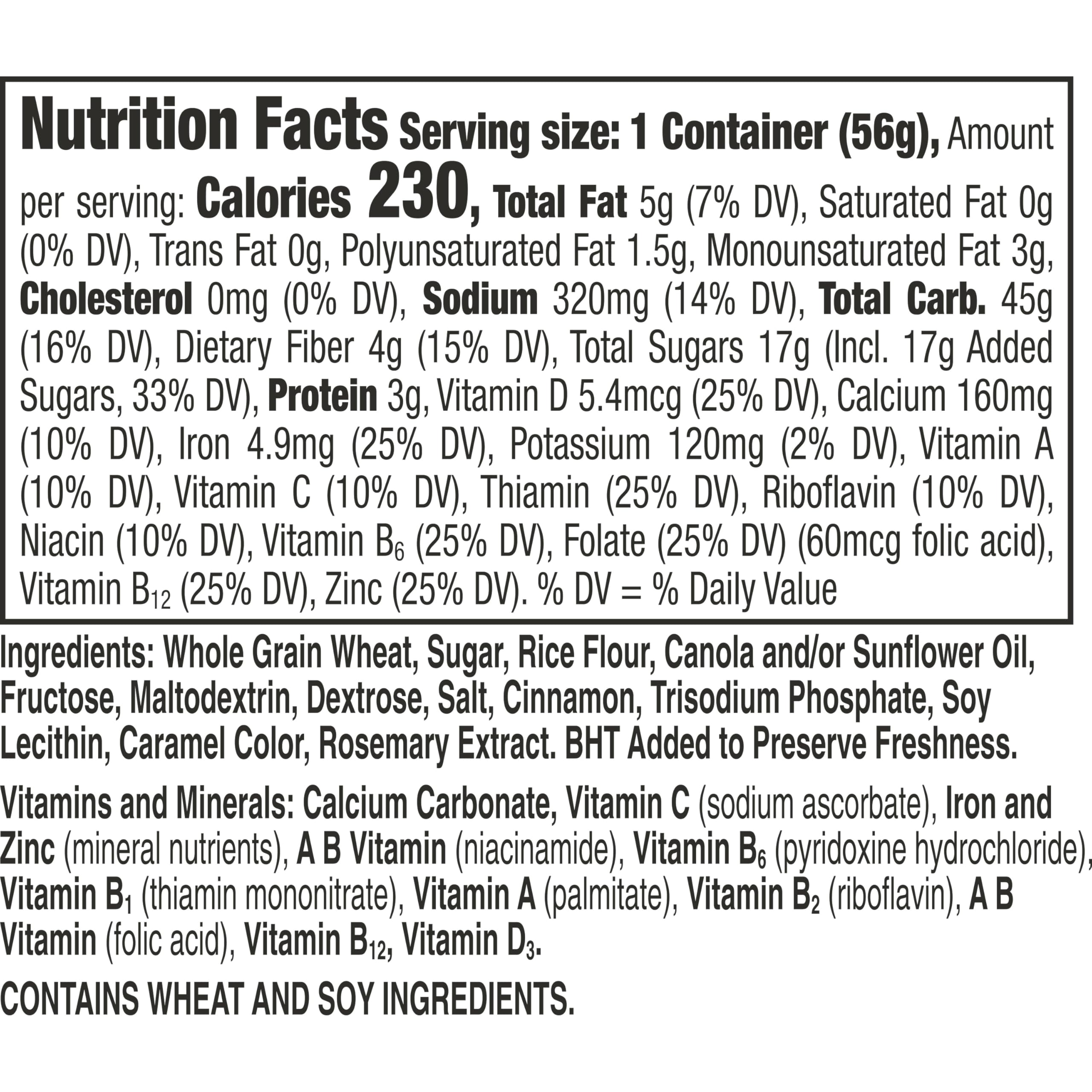 Cinnamon Toast Crunch Breakfast Cereal Cup, Single Serve Cereal, 2 oz (Pack of 12)