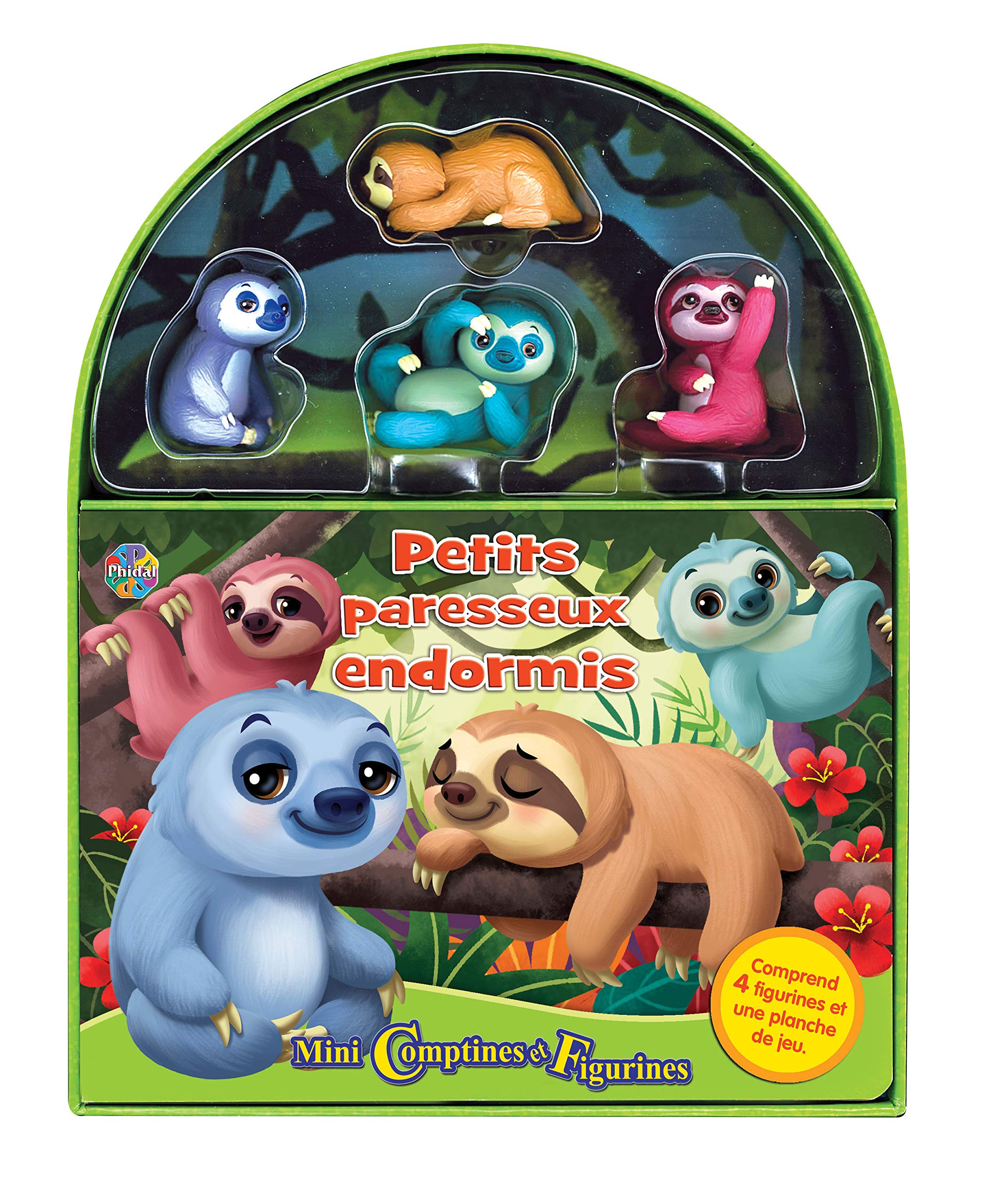 Phidal - Little Sleeping Lazy Mini Nursery Rhymes and Figurines, French