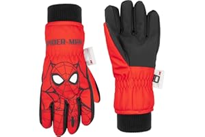Marvel Spiderman Snow Gloves for Kids, Spider Man Toddler Gloves, 3M Thinsulate Waterproof Mittens, Kids Winter gloves