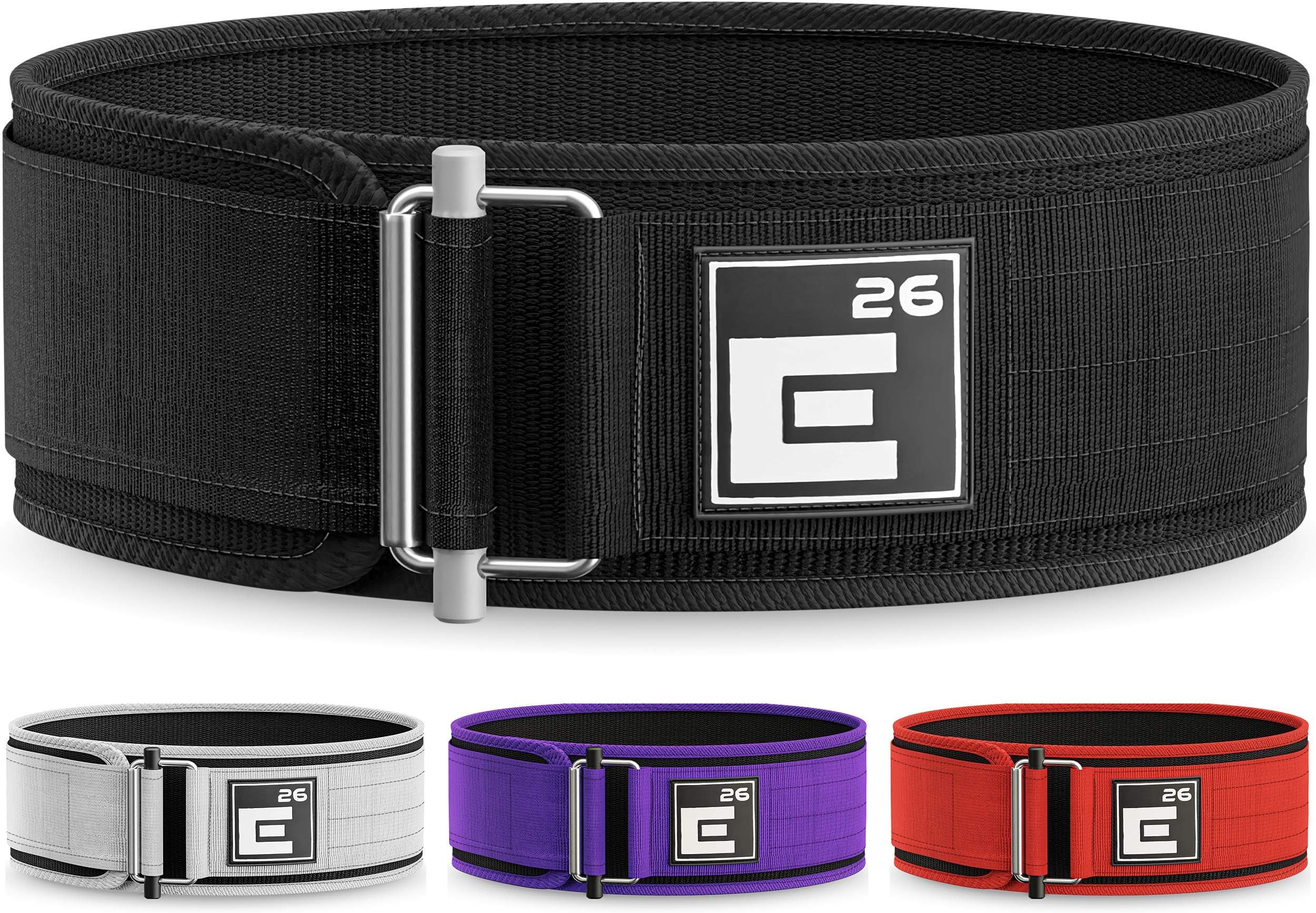 Element 26 Self-Locking Weight Lifting Belt | Premium Weightlifting Belt for Serious Crossfit, Weight Lifting, and Olympic Lifting Athletes| Lifting Belt for Men and Women | Workout Belt for Lifting