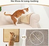 FUKUMARU Cat Scratching Mat 2 Packs 50x30 cm Natural Sisal Floor Wall Scratcher view 5