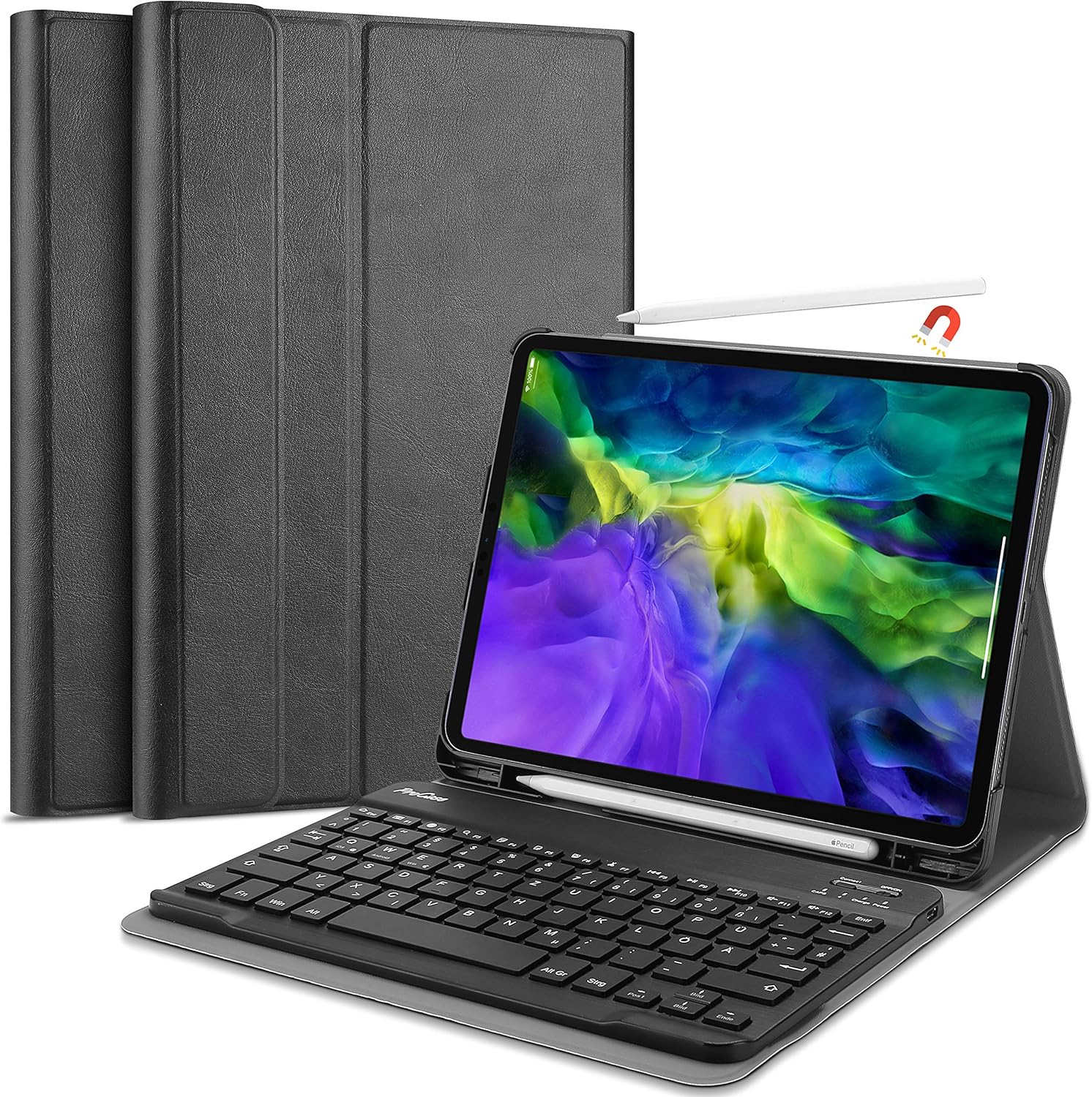 ProCase iPad Pro 11 Keyboard Case (2020/2018, 1st and 2nd Generation), Lightweight Smart Cover